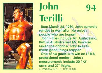 1993 Star Pro Body Builders #94 John Terilli Back